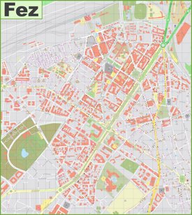 Fez city center Map