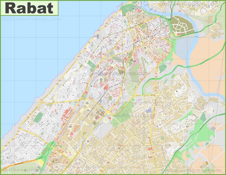 Detailed Map Of Rabat