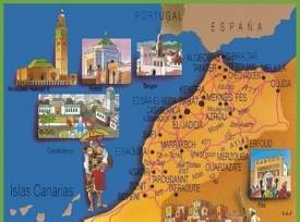 Morocco tourist map