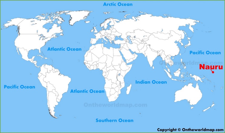 Nauru location on the World Map