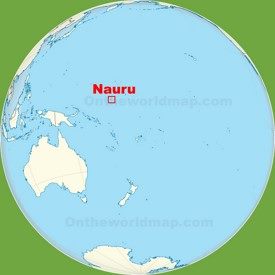 Nauru location on the Pacific Ocean map