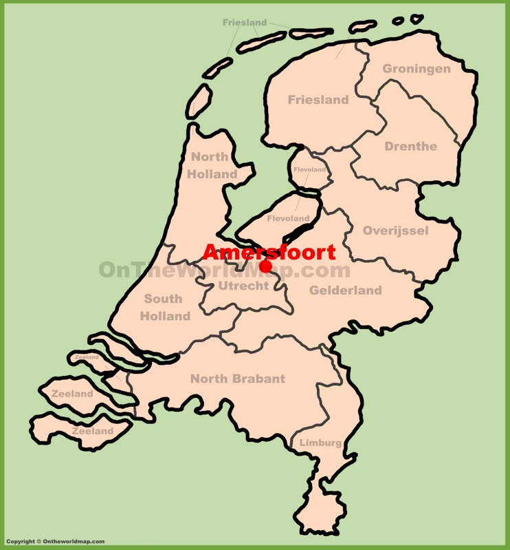 Amersfoort location on the Netherlands map