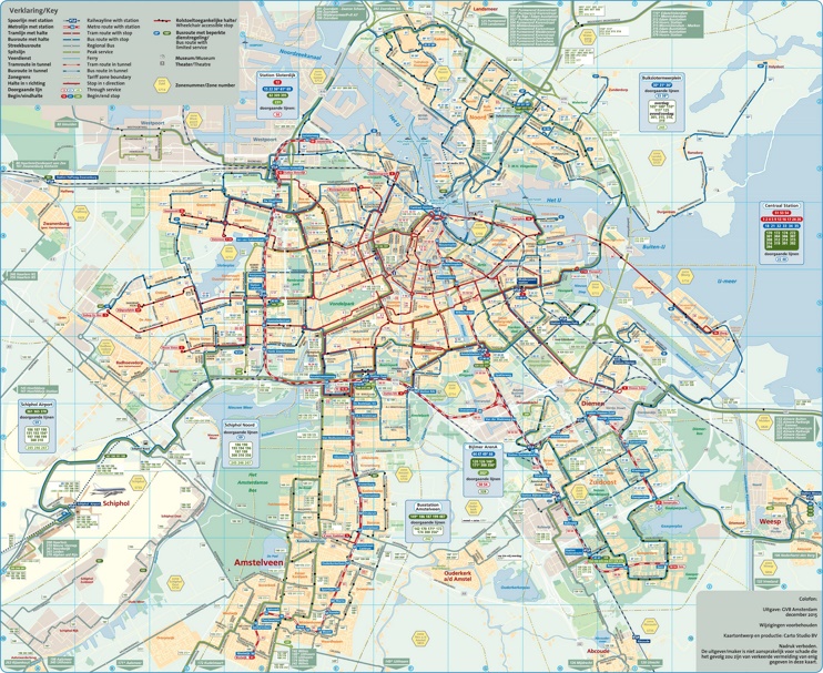 Amsterdam transport map
