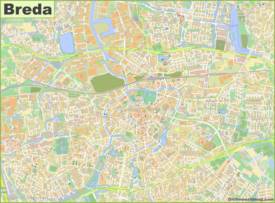 Detailed Map of Breda