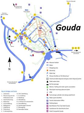 Gouda Bridges and Locks Map