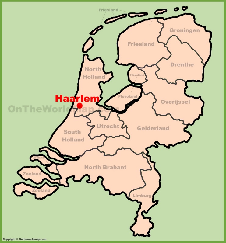 Haarlem location on the Netherlands map