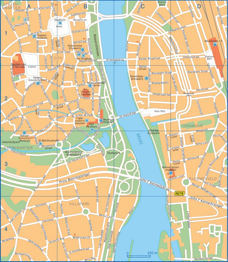 Maastricht city center map