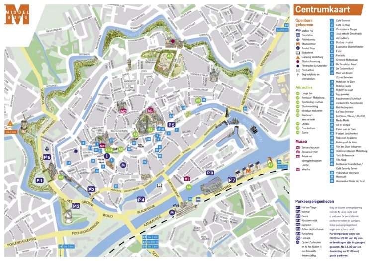Middelburg tourist map