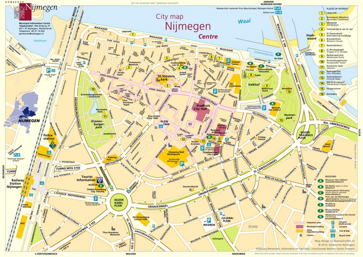 Nijmegen city center map