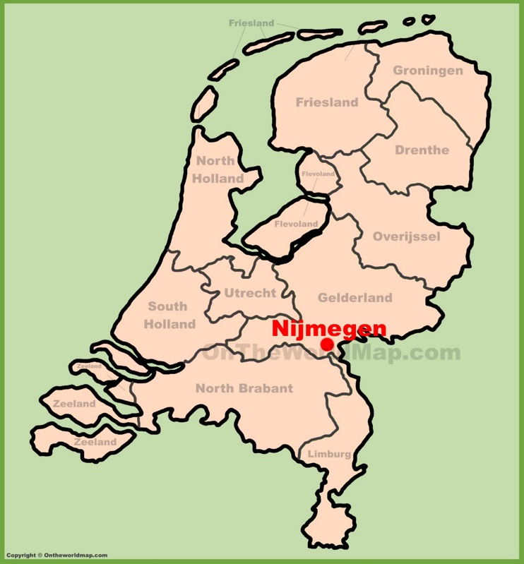 Nijmegen location on the Netherlands map