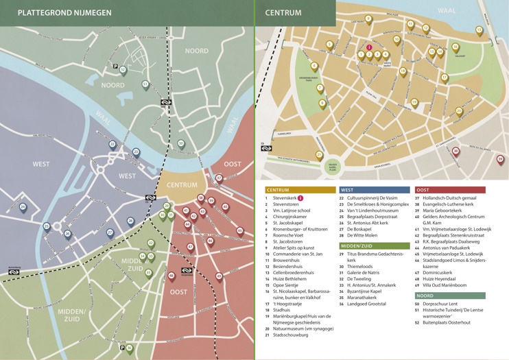 Nijmegen sightseeing map