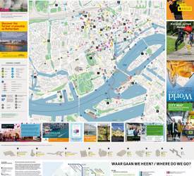 Large detailed tourist map of Rotterdam