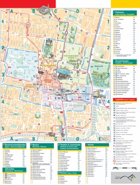 The Hague hotels and sightseeings map