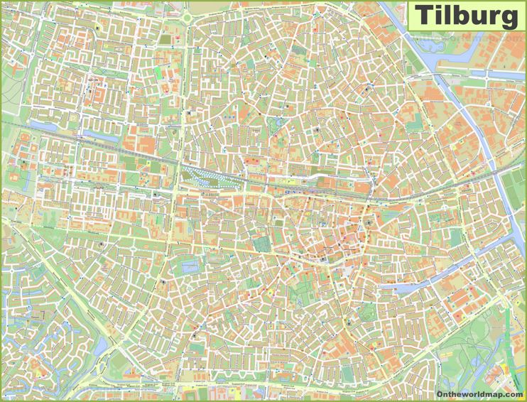 Detailed Map of Tilburg