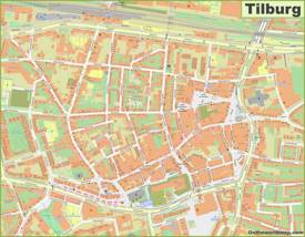 Tilburg City Center Map