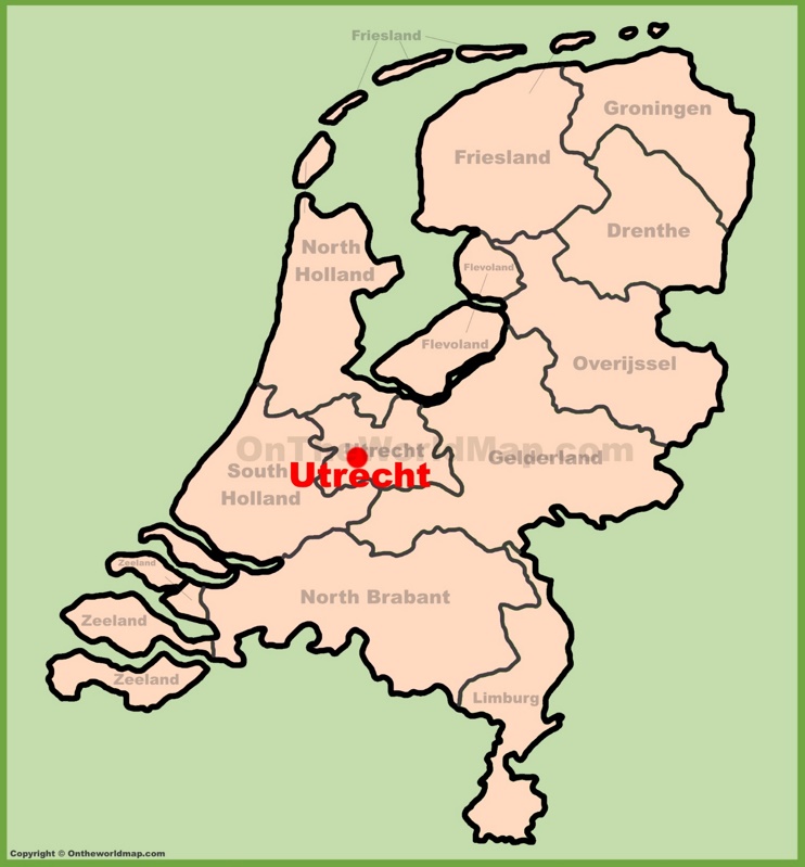 Utrecht location on the Netherlands map