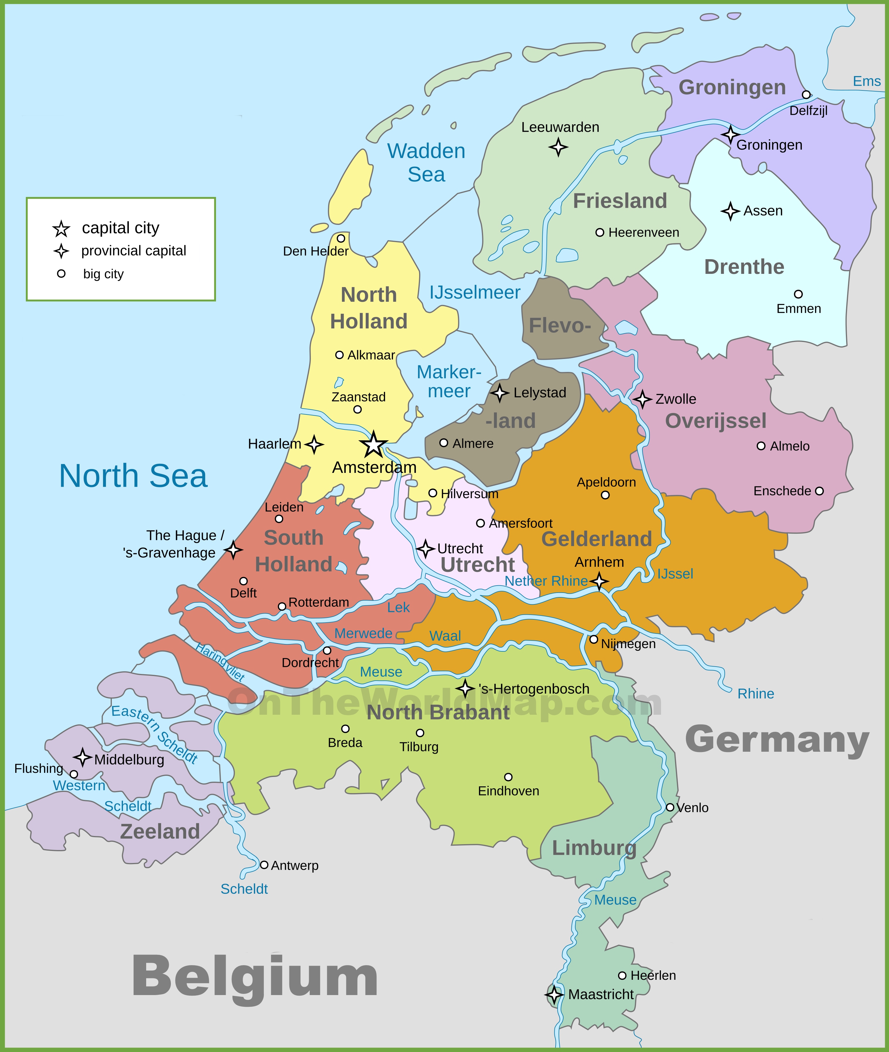 Netherlands Political Map