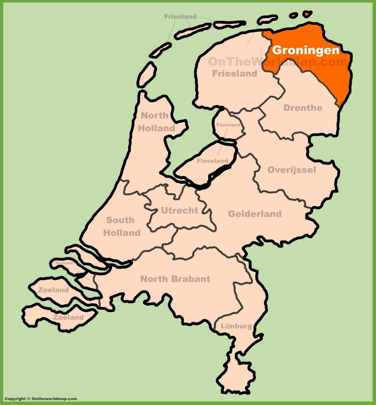 Groningen (province) location on the Netherlands map