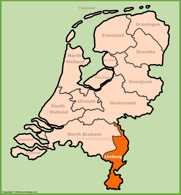 Limburg location on the Netherlands map