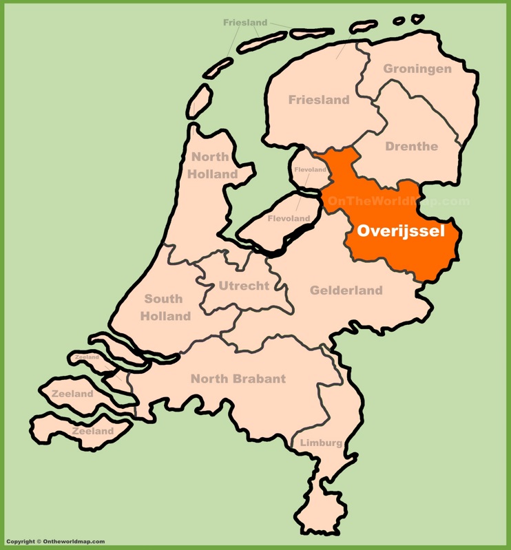 Overijssel location on the Netherlands map