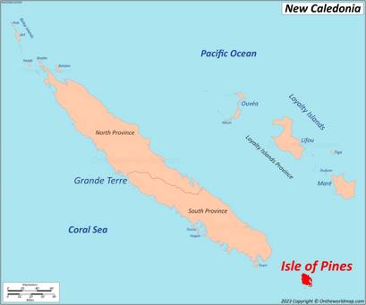 Isle of Pines Location Map