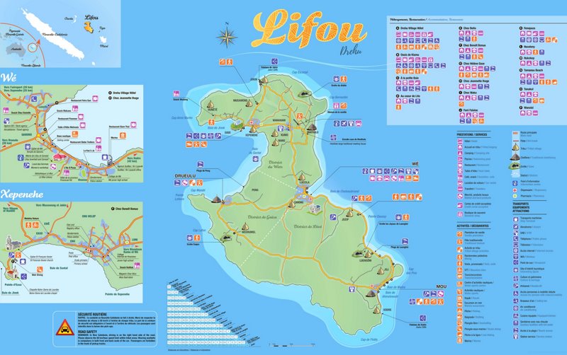 Lifou Island Tourist Map