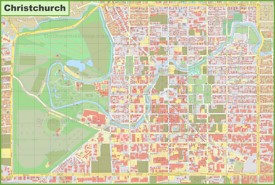 Christchurch CBD map