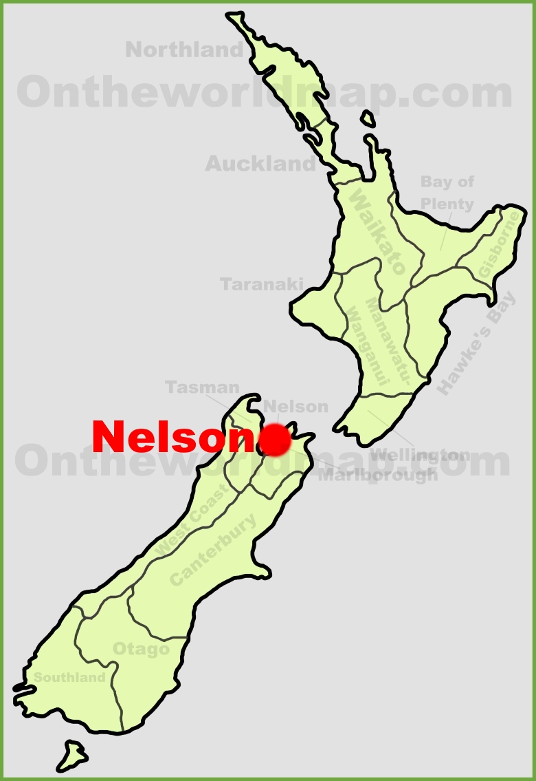 Nelson Location On The New Zealand Map
