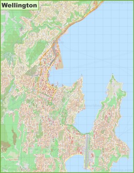 Large detailed map of Wellington