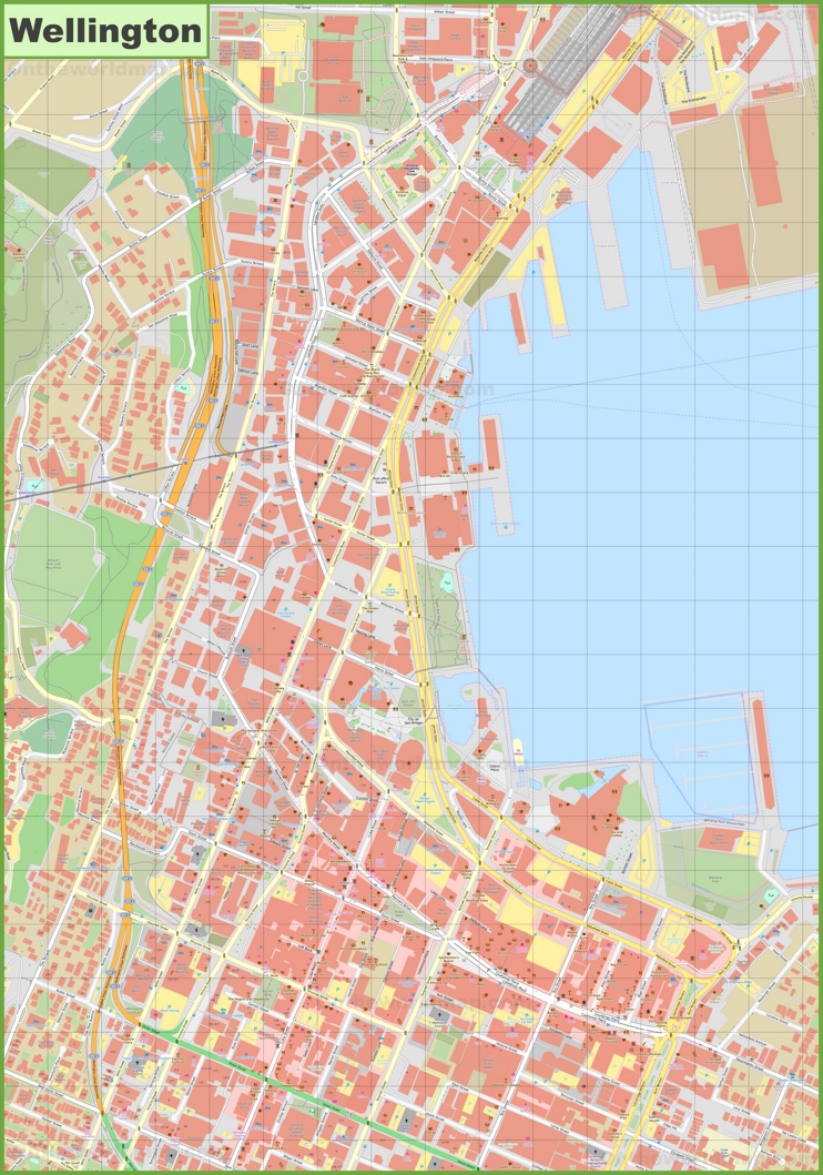 Wellington CBD map