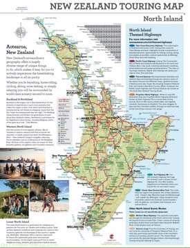 Large detailed tourist map of New Zealand