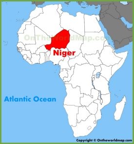 Niger location on the Africa map