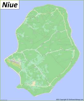 Detailed Map of Niue