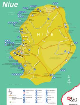 Niue Tourist Attractions Map