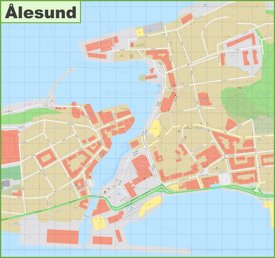 Ålesund city center map