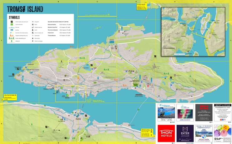 Tromsø Island tourist map