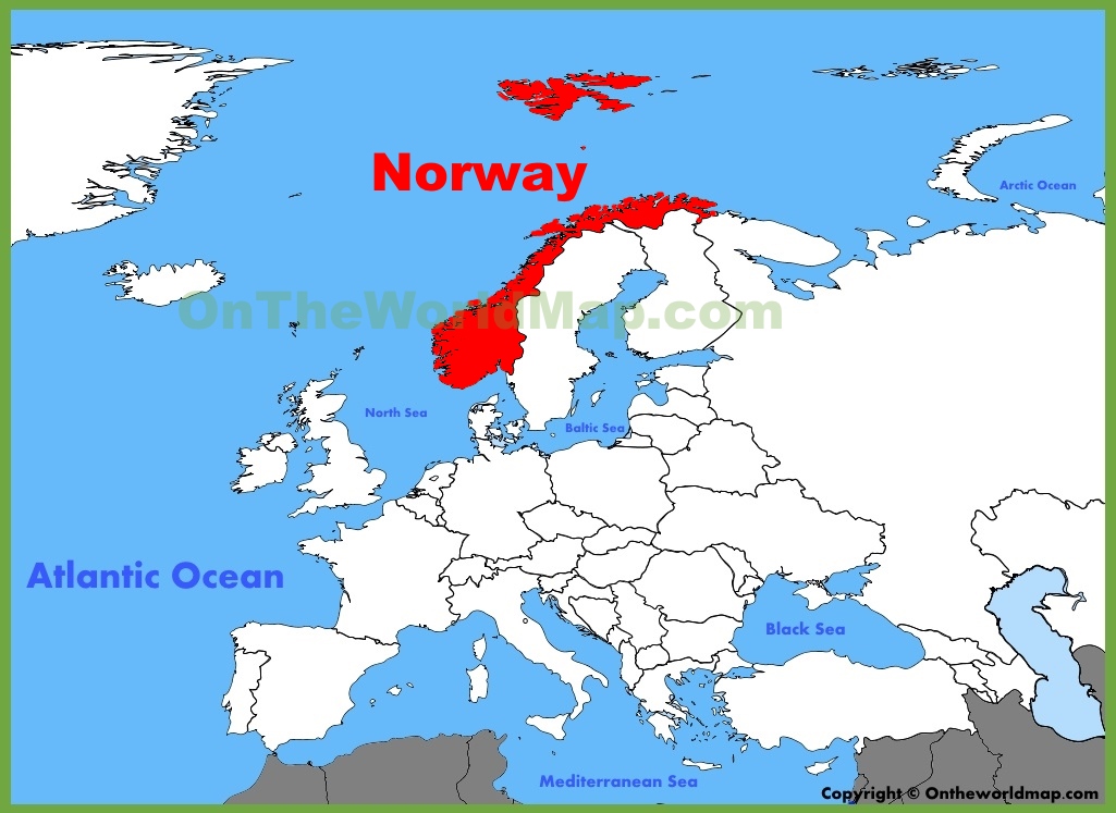 norway on the world map Norway Location On The Europe Map norway on the world map