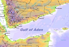 Gulf of Aden physical map