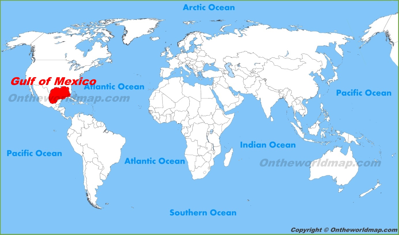 Gulf Of Mexico Location On The World Map