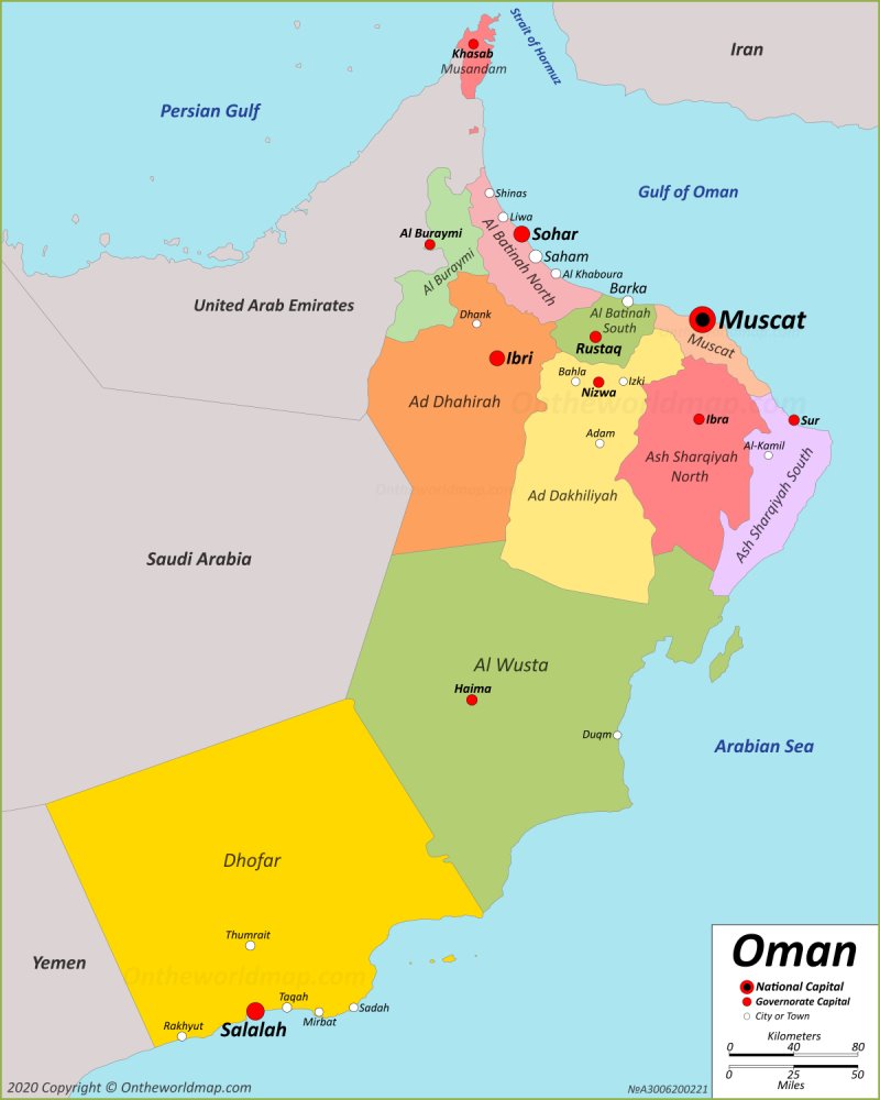 Map of Oman