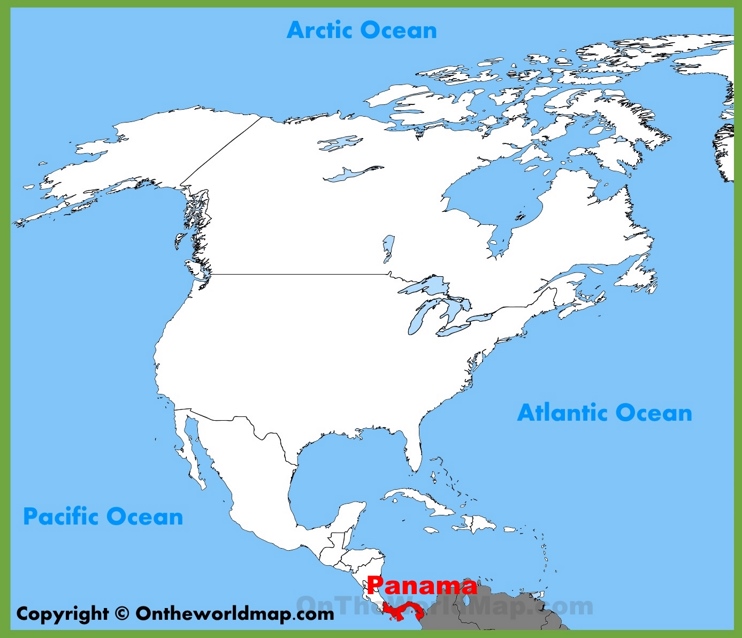 Panama location on the North America map