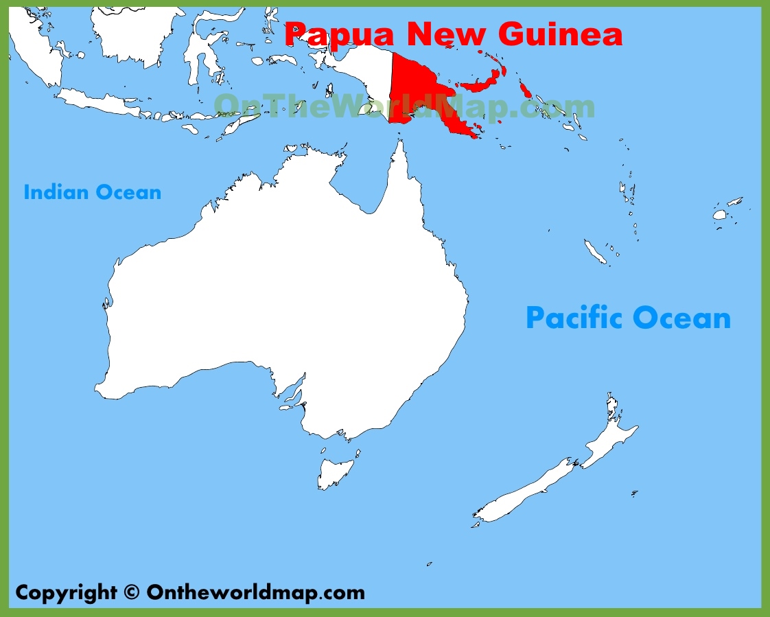Papua New Guinea Location On The Oceania Map