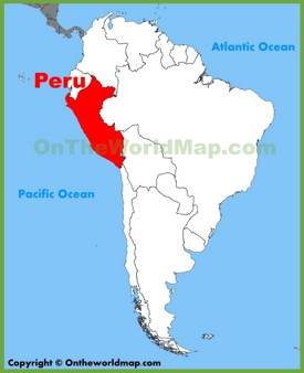 Peru location on the South America map