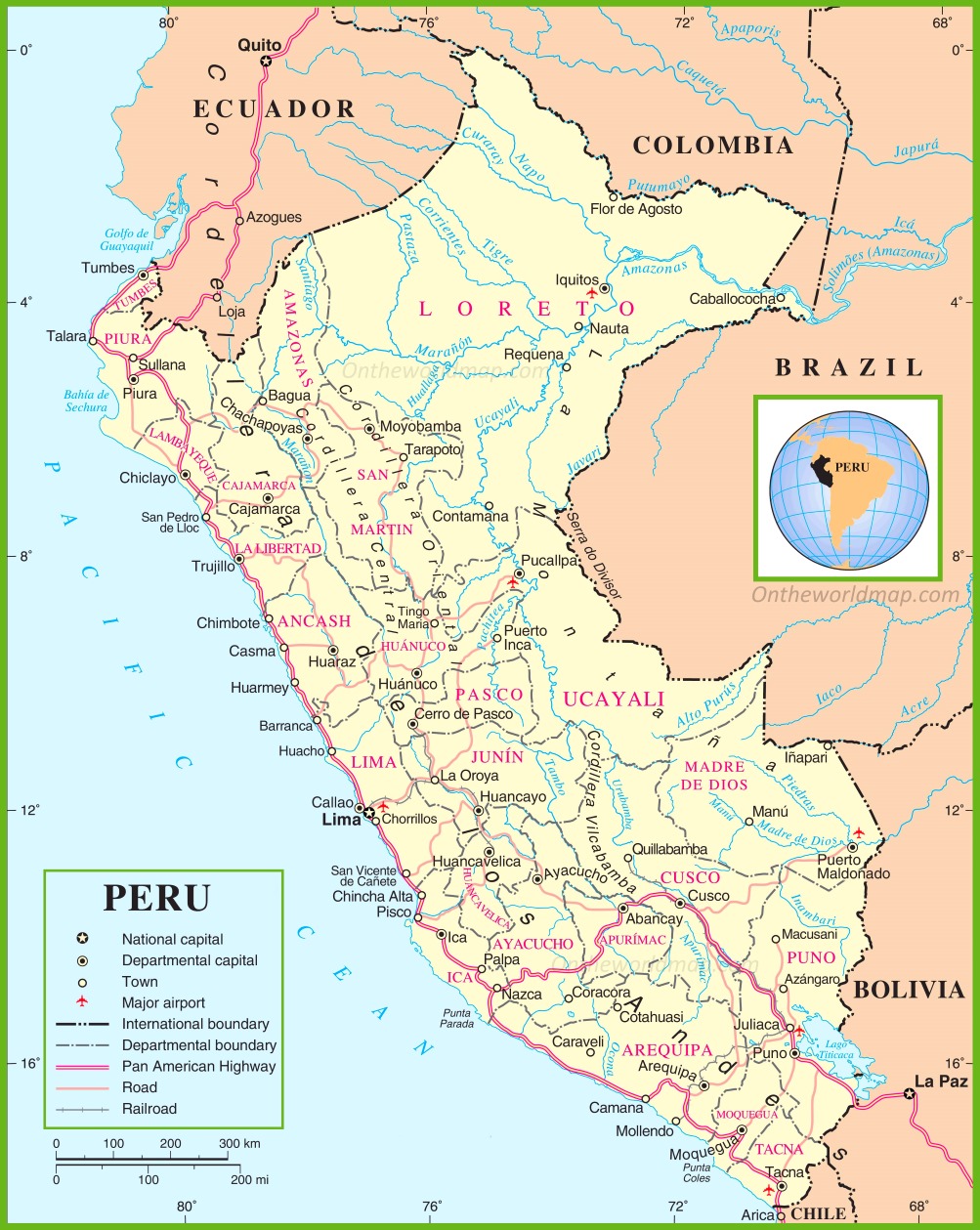 Peru political map