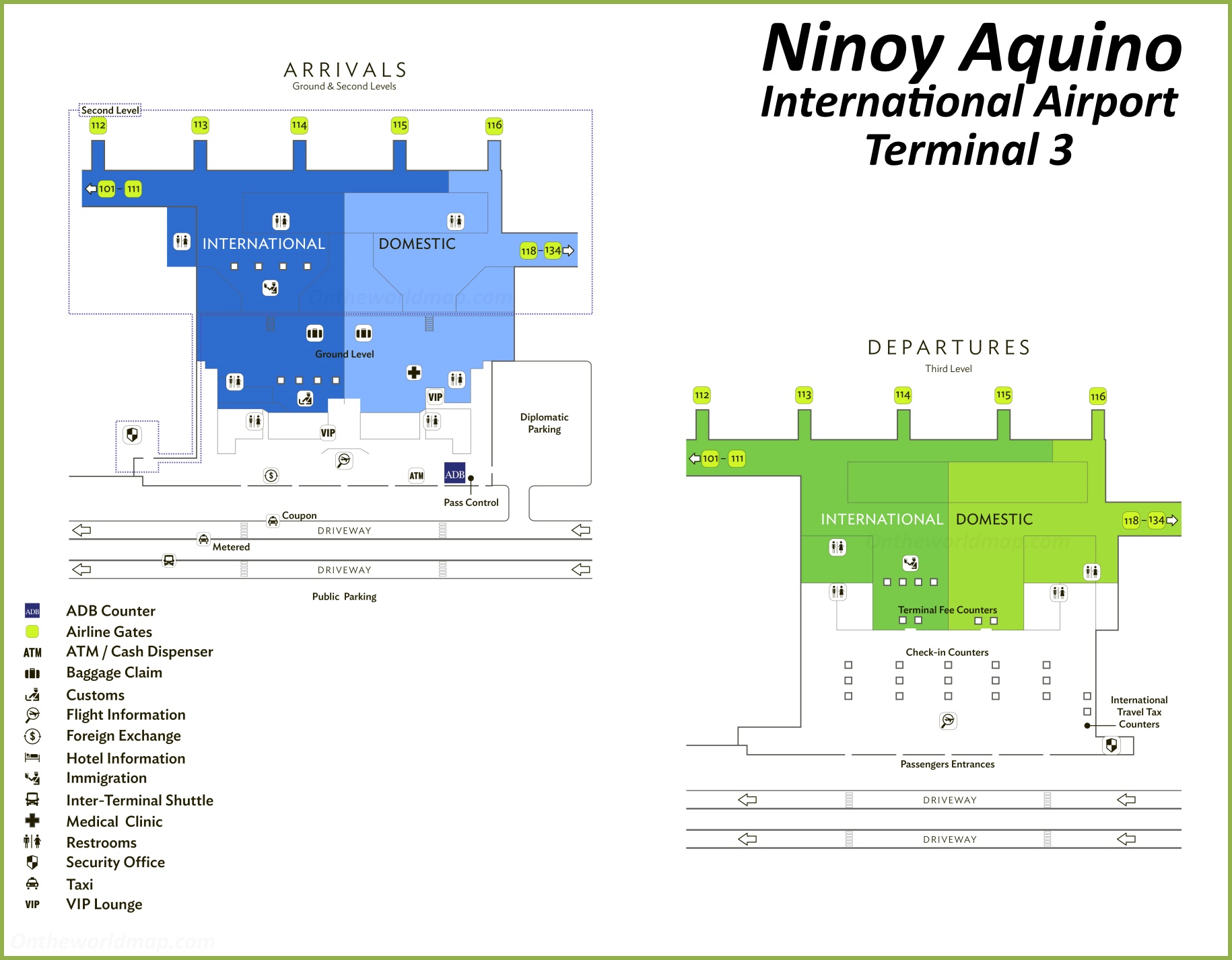 Ninoy Aquino International Airport Terminal 3 Map Ontheworldmap