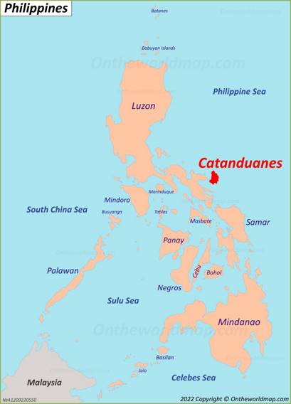 Catanduanes Island Location Map