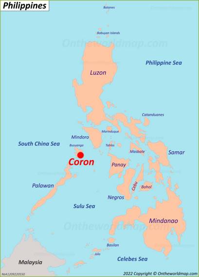 Coron Island Location Map