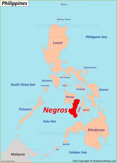 Negros Island Location Map