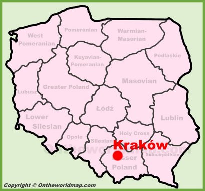Kraków Location Map