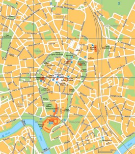 Kraków tourist map